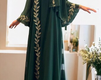 Love Flower Abaya Cardigan Eid Dress, Eid clothing, Women Dresses, Ramadan Dress, Eid and Ramadan Clothing