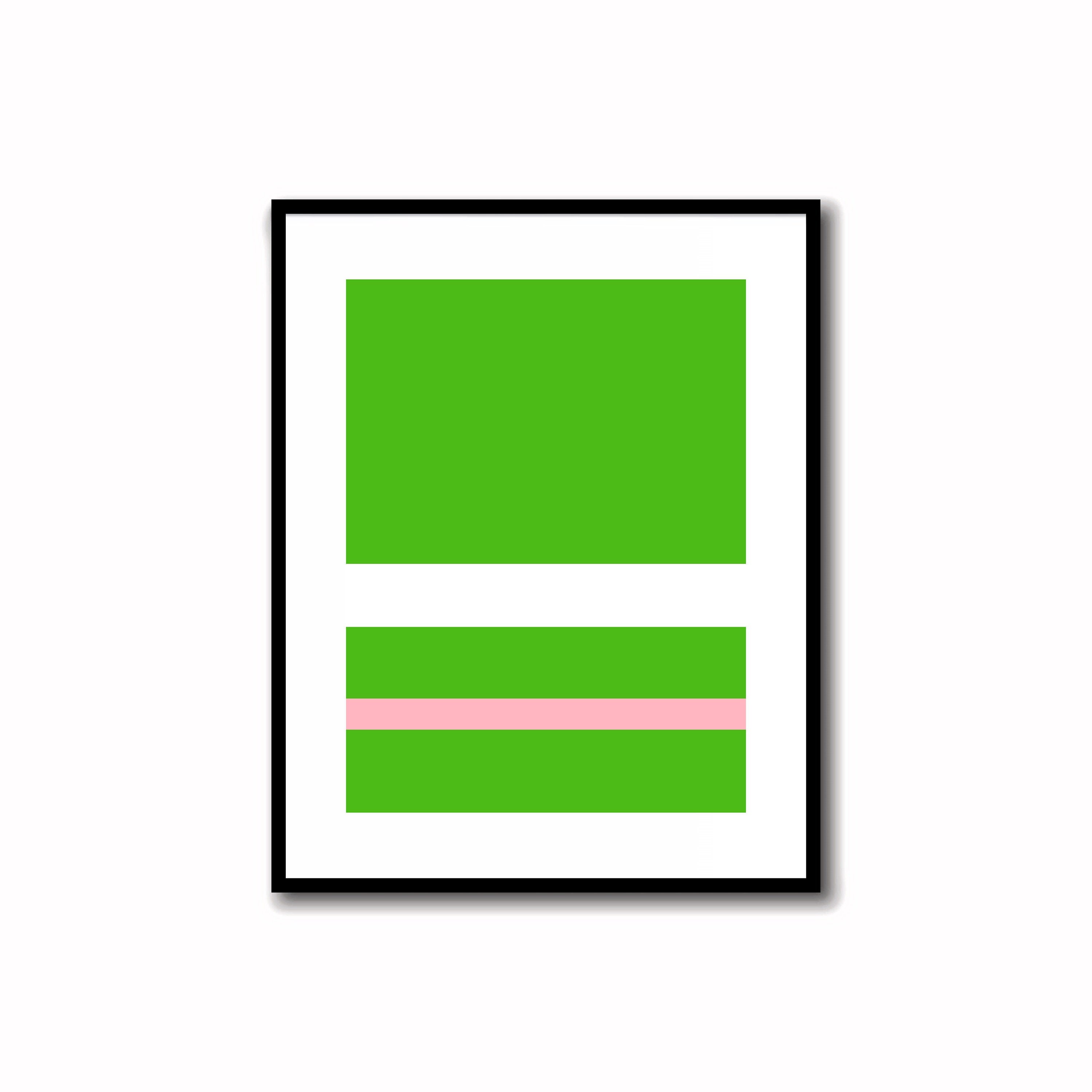 Green and Pink Art Print Abstract Artwork Instant Digital Download PRINTABLE Colors in Blush