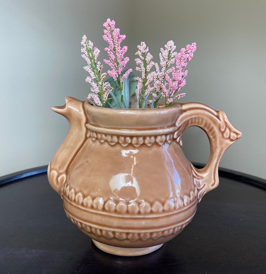 Vintage Teapot Wall Pocket California Pottery Wall Pocket Planter