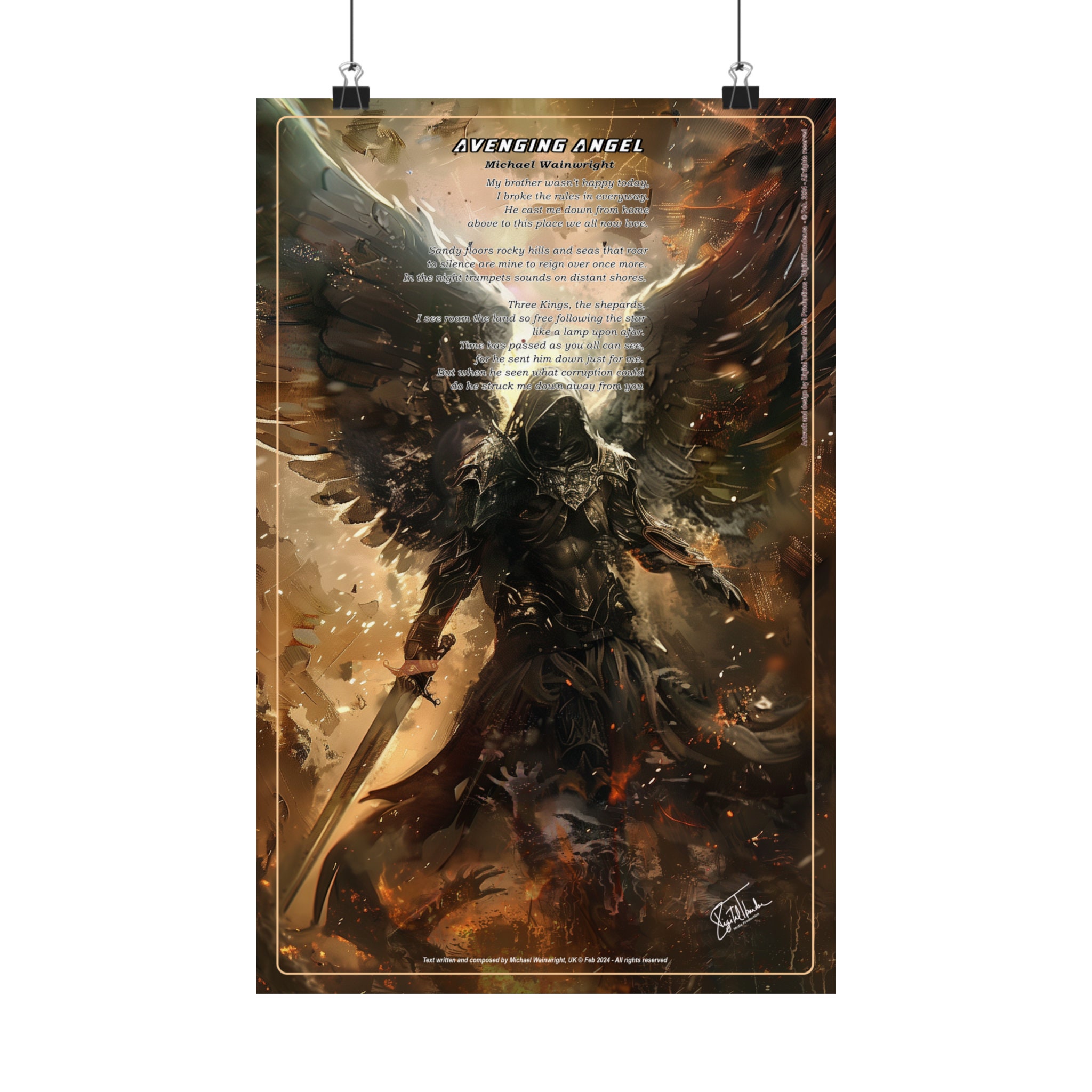 Avenging Angel by Michael Wainwright - 11 X 17 Inch - Matte