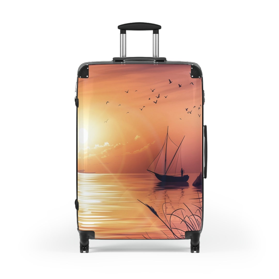 Barca a vela italiana e tramonto Valigia Italia