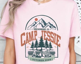 Camping Bachelorette Party Shirt, Custom Lake Trip Bridal Tee