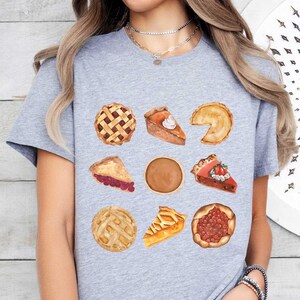 Pumpkin Pie Shirt, Fall Thanksgiving T-shirt for Mom, Pumpkin Pie Lover Women Gift, Fall Autumn Apparel,Thanksgiving Dinner Shirt,Cherry Pie
