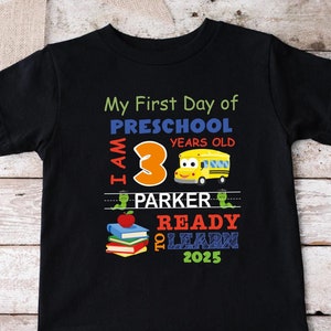 Personalized Preschool Shirt,Back to School Name Toddler Tee,My First Day of School Shirt,Pre-k Boy Shirt,Pre-k Shirt Boys,School Vibes Kids