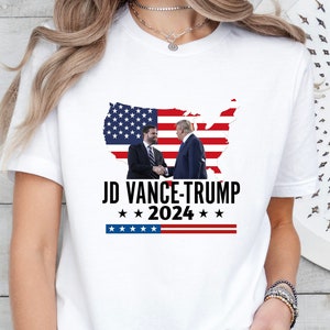 Trump JD Vance 2024 USA Flag T-Shirt, Vance Vice President,Trump for President Shirt, Fight for America,Election Vote Shirt,Republicans Gift