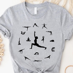 Yoga Poses T-shirt, Yoga Mom Shirt,Yoga Teacher Gift,Meditation Namaste T-Shirt,Yogi Shirt, Spiritual Gifts, Yoga Lover Gift,Mindfulness Tee