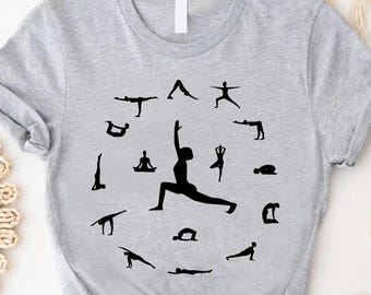 Yoga Poses T-shirt, Yoga Mom Shirt,Yoga Teacher Gift,Meditation Namaste T-Shirt,Yogi Shirt, Spiritual Gifts, Yoga Lover Gift,Mindfulness Tee