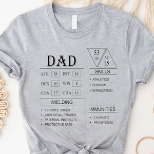 DnD Dad Shirt Block,Awesome Dungeon Daddy DnD Shirt,Dungeons and Dragons DM Gift,Funny Fathers Day Gift,Nerdy Dad Birthday,Roleplaying Shirt