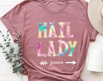 Custom Mail Lady Shirt, Postal Worker Matching Tee,Mail Lady Christmas Gift, Mail Carrier Gift, Post Office Shirt, Mail Delivery Life Tshirt