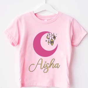 Personalized Muslim Toddler Shirt, Girls Boys Ramadan Shirt, Custom Name Ramadan Mubarak Shirt, Eid Youth Shirt, EID Mubarak Tee