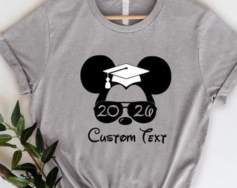 Personalized Disney Graduation Matching Tee, Class of 2026,Disney Family Grad Gifts