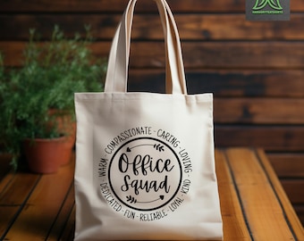 Office Staff Totes, Coworker Gift, Office Squad Canvas Bag, Administrative Assistant Gift, Office Team Tote Bag,School Office Secretary Gift