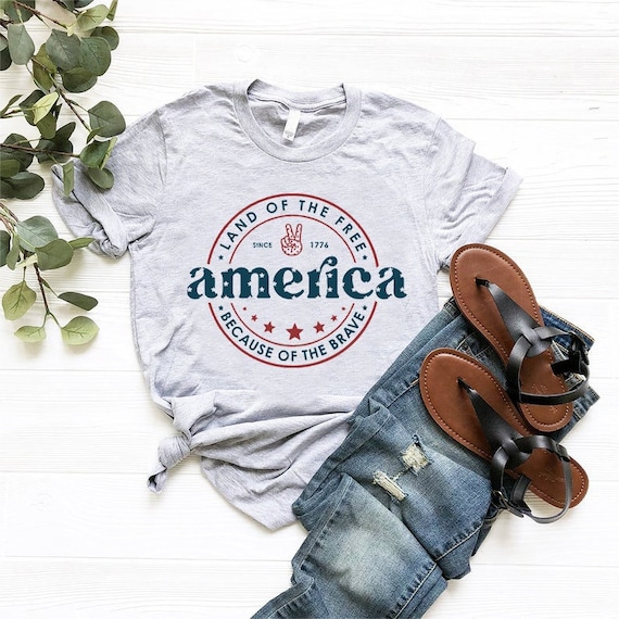 Memorial Day Shirt,Land Of The Free Because Of The Brave America Shirt,Fourth Of July T-Shirt,Freedom Tee,Independence Day,Free America Tee