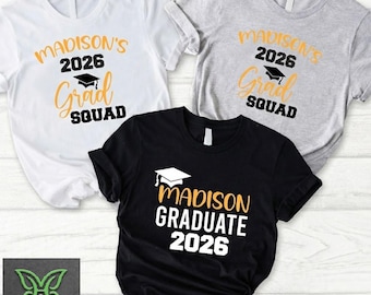 Personalized Graduate 2026 Shirt, Graduation Squad Matching Gift
