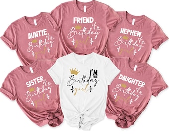 Family Matching Birthday T Shirt, Custom Birthday Girl Party Shirt, Birthday Girl Gifts,Family Birthday Girl Tee,I'm The Birthday Girl Shirt