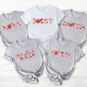 Berry First Birthday Family Matching T-shirt,Strawberry 1st Birthday Girl Tee,Mama Daddy and Me Berry Family Gift,First Birthday Party Shirt