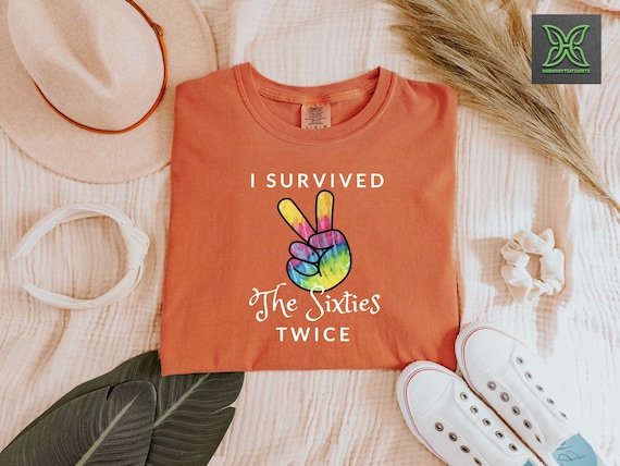 70th Birthday Comfort Colors® Tee,Funny 70th Birthday Gift,I Survived The 60s Twice,Women 70th Birthday Party S,Grandma Bday Gift,Turning 70