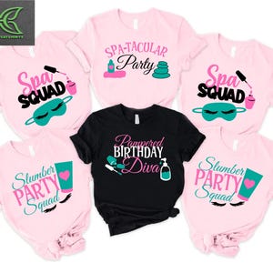 Spa Squad Tshirt,Girls Spa Party Tee, Spa Day Birthday Matching Tee,Girls Weekend Shirt,Spa Bachelorette Shirt,Spa Trip Tee,Spa Gift for Her