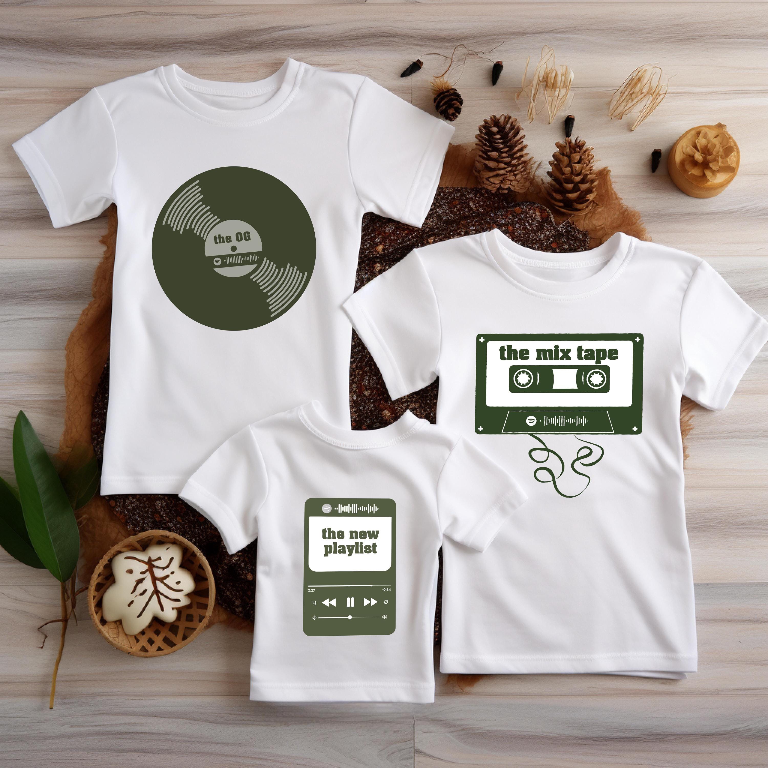 Musical Theme Grandpa Dad Baby Generation Shirt, Mix Tape Album