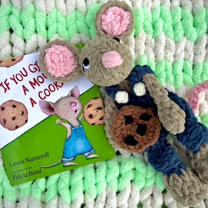 If you give a mouse a cookie handmade crochet mouse embroidery eyes storybook