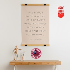 Custom Quote Hanging Wall Art, Wall Decor, Custom Text Print, Custom Poem Print, Quote Wall Art Print, Personalized Gift, Hanging Art