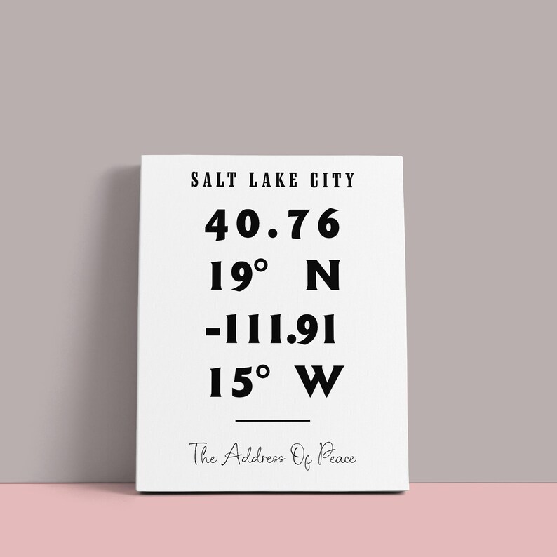 Custom Location Wall Art, Location Print, Wall Decor, Living Room Wall