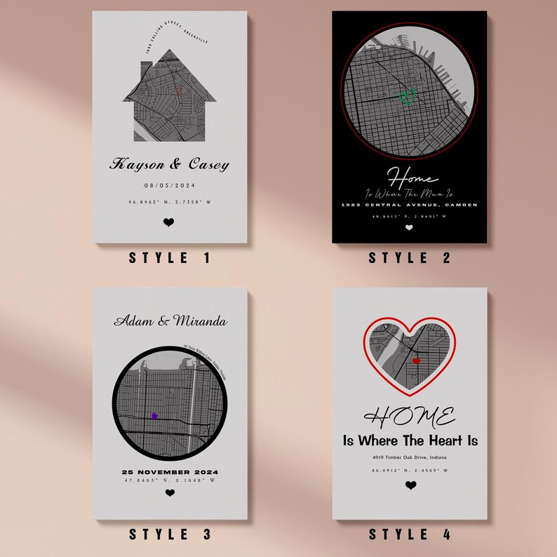 Home is Where the Heart is Print, Living Room Wall Decor, Bedroom Wall