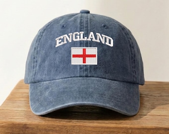 England Embroidered Hat, World Cup 2026 Baseball Cap, UK Hat, England Soccer Fan Cap, England Embroidered Gift, Sport Lover