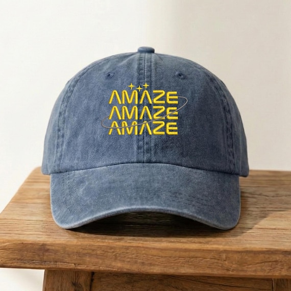 Embroidered "Amaze Amaze Amaze" Baseball Cap, Funny Space Quote Hat, Project Hail Mary Merch, SciFi Reader Hat, Jazz Hands Hat, Alien Hat