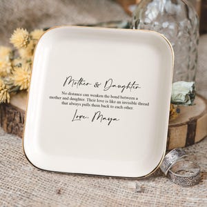 Custom Mom Ring Dish, Mother&#39;s Day Gift, Custom Ring Dish, Jewelry Dish, Ceramic Ring Dish, Personalized Gift, Bride to Be Gift, Mom Gift