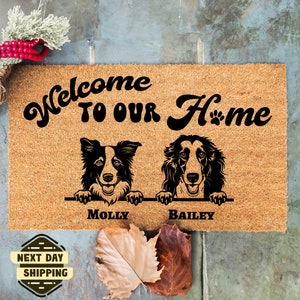 Personalized Dog Gift, Dog Welcome Mat, Unique Dog Gift, Housewarming Dog Gift, Custom Dog Breeds, Custom Name Doormat, New Home Decor