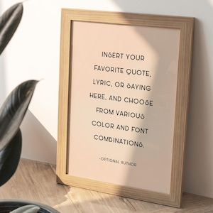 Personalized Quote Wall Art Print, Custom Lyric or Phrase Wall Decor, Personalized Gift, Custom Quote Print, Personalized Print, Wall Art