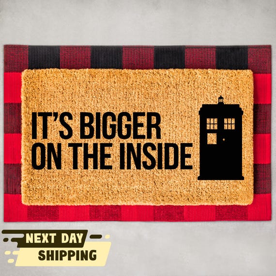 It's Bigger on the Inside - Black Door Sign It's Bigger on the Inside - Black Door Sign