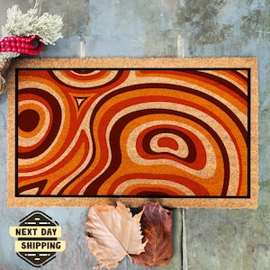Boho Retro Doormat, Retro Doormat, Boho Decor, Outdoor Decor, Front Door Decor, Modern Doormat, Porch Decor, Welcome Doormat, Unique Gift