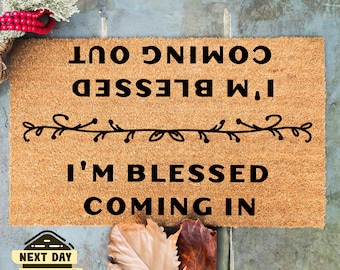 I Am Blessed Doormat, Housewarming Gift, Welcome Door Mat, Home Gift, Closing Gift, Porch Decor, Front Door Mat, Realtor Gift, Outdoor Mat