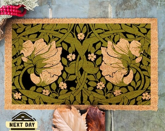 Greenery Doormat, Welcome Decor, Welcome Floral Welcome Mat, Houseplant Leaves Front Door Mat, Front Door Decor, Outdoor Mat, Flower Doormat