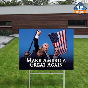 Make America Great Again Yard Sign, Maga, Vote Trump, Political Lawn Sign, Republican Sign, Yard Decor, Patriotic Sign, Election Yard Sign