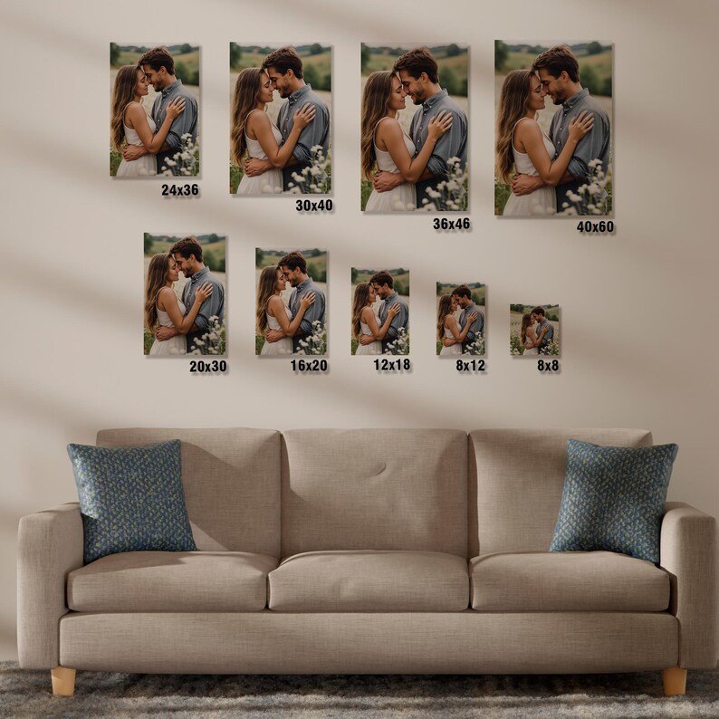 Family Wall Print Gift, Custom Canvas Wall Art, Home Wall Decor, Framed