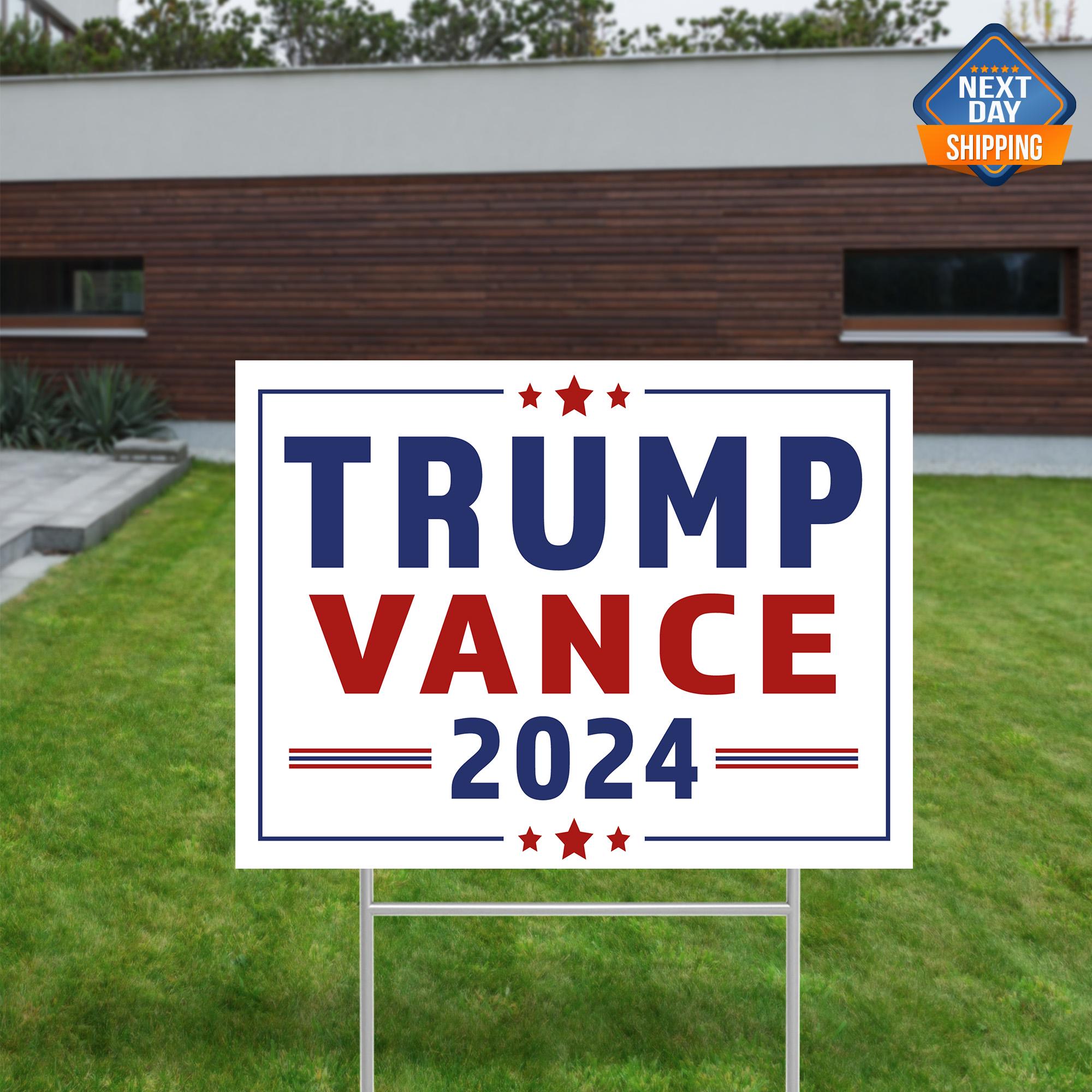 Trump Vance 2024 Yard Sign, Trump 2024, Political Lawn Sign, Republican Sign, Yard Decor, Vote Yard Sign, Trump Supporter, Trump Vance