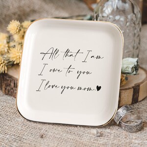 Custom Mom Trinket Dish, Mother&#39;s Day Gift, Custom Ring Dish, Gift For Mom, Jewelry Dish, Ceramic Ring Dish, Personalized Gift, Grandma Gift