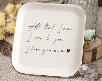 Custom Mom Trinket Dish, Mother's Day Gift, Custom Ring Dish, Gift For Mom, Jewelry Dish, Ceramic Ring Dish, Personalized Gift, Grandma Gift
