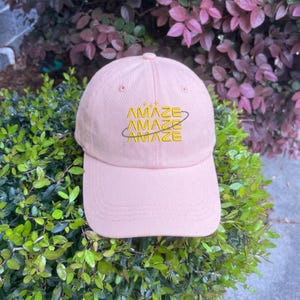 Embroidered "Amaze Amaze Amaze" Baseball Cap, Funny Space Quote Hat, Project Hail Mary Merch, SciFi Reader Hat, Jazz Hands Hat, Alien Hat image 6