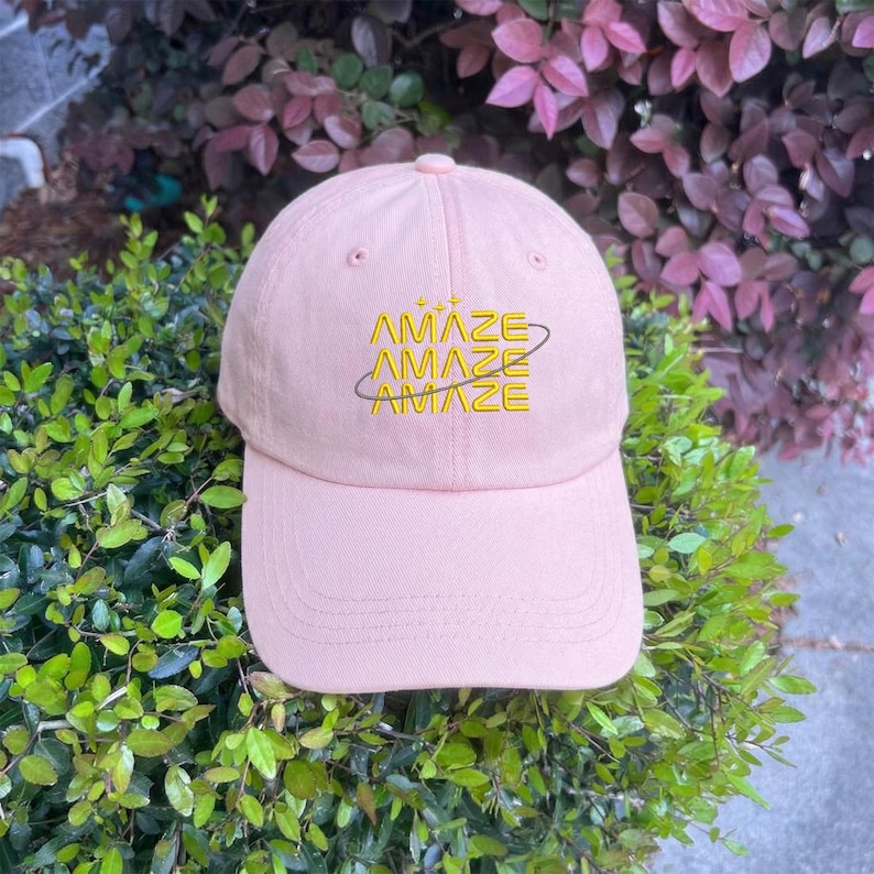 Embroidered "Amaze Amaze Amaze" Baseball Cap, Funny Space Quote Hat, Project Hail Mary Merch, SciFi Reader Hat, Jazz Hands Hat, Alien Hat image 6