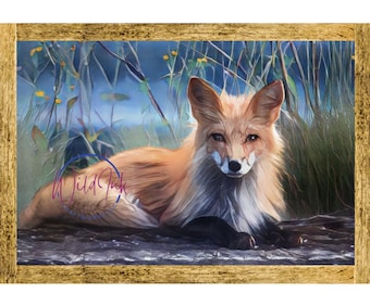 Fox, Wall Art, Digital Downloads, Prints, Multiple Sizes, Multiple Uses, Watercolor Style, Animals, Wildlife, Nature, Home Decor