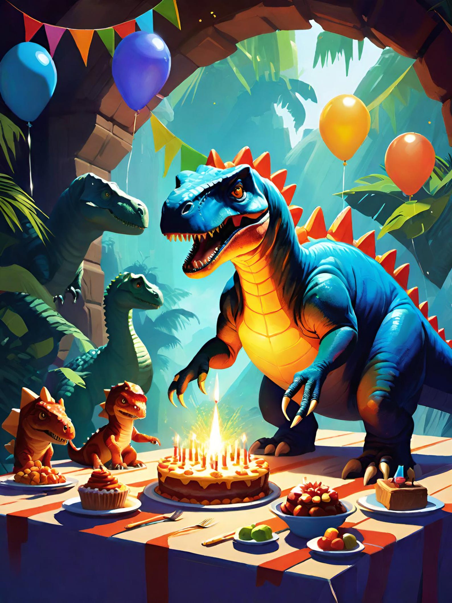 Dinosaur Birthday Party Digital Images (5 Images) Printable Bundle - Etsy