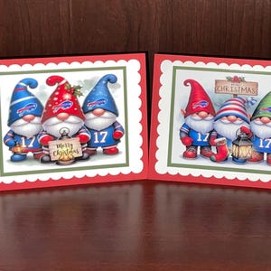 Buffalo Bills Gnom Weihnachtskarten (4 Karten)