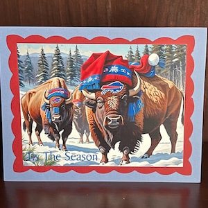 8 Weihnachtskarten von Buffalo Bills