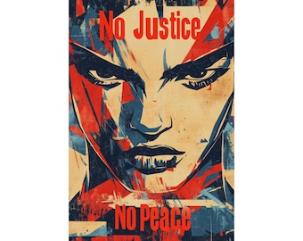 No Justice No Peace Poster Wall Art Social Justice Poster for Home Office or Dorm Decor