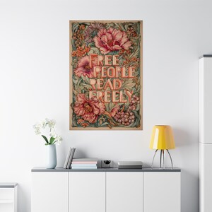 Art Nouveau Floral Print | Free People Read Freely Poster, Shabby Chic Print image 8