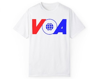 Voice of America Retro Logo T-shirt: Yttrandefrihet Statement T-shirt